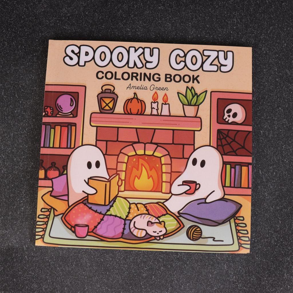 Spooky Cutie: Vol. 2 Coloring Book for Adults and Teens Featuring Lovely Creepy Creatures In Cozy Moments for Relaxation