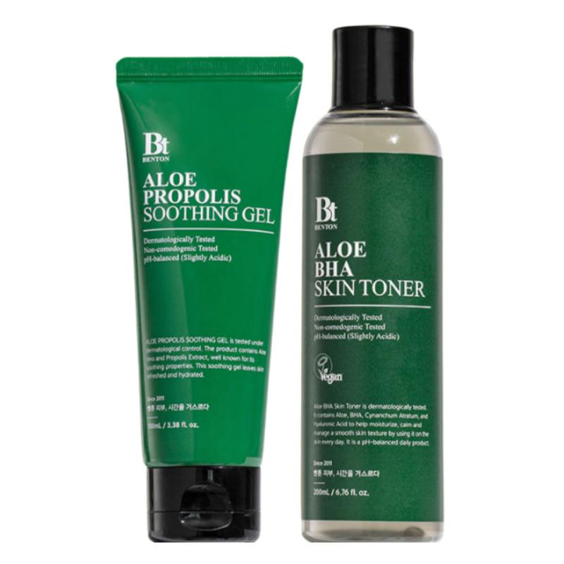 BENTON Aloe 2-Step Set (Toner 200ml + Soothing Gel 100ml)