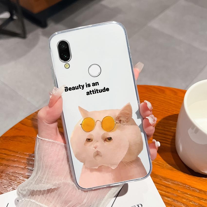 Für Xiaomi Redmi 7 7A 8 9C 9T 10A Mode Buchstaben Handytaschen Ultradünne Transparente TPU Staubdichte Schutz Weiche Rückseite Für Xiaomi Handyhülle