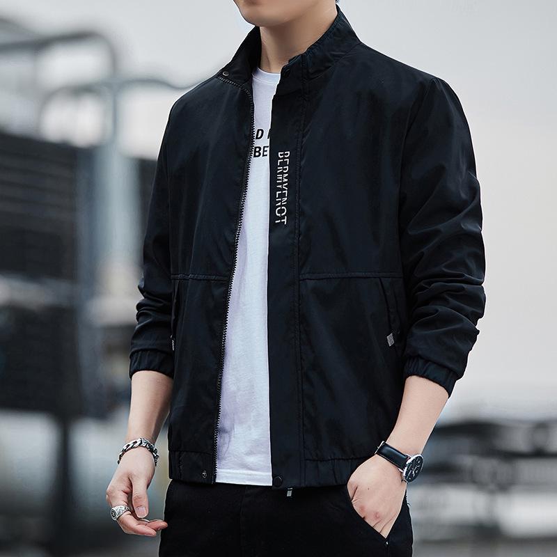 2023 Men's Spring/Fall Workwear Jacket: Korean-Style, Thin, Loose-Fit, Casual Baseball Jacket for Sports