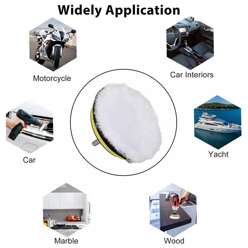 7Pcs/Set 4Inch Car Polishing Waxing Buffing Wheel Pad Car Polisher Kit For Auto Car Paint Care Car-Styling