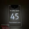 Solar-Powered Custom House Number Plaque with LED Lights