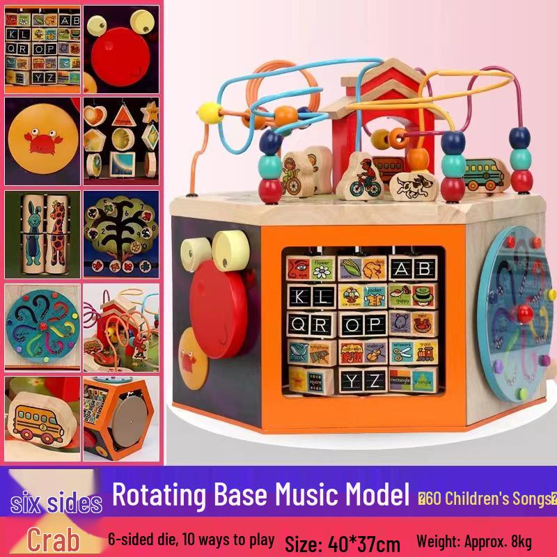 Kinder Große Holz Lernperlenbox: Multifunktionales Spielzeug zur frühen Intelligenzentwicklung