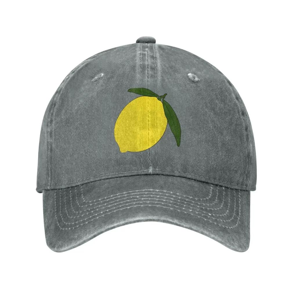 Citron Basebollkeps för Unisex Kvinnor Vintage Truckerhatt Hattar Pappahatt för Vardagligt