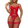 Sexy Lingerie Set Women's Corset Bodysuit 3 Piece | Valentine's,push Up Bra,garter Belt,lace Mesh,matching Panty Stockings,outfit,wedding
