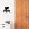 Iron Art Puppy Key Holder & Leash Mount, Decorative Wall Hook for Keys