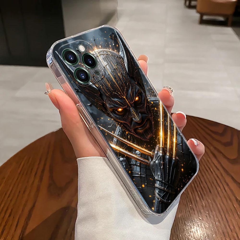 Marvel Heroes Deadpool Hulk Transparent Phone Case For iPhone 17 Pro Max 17E 11 12 13 14 15 16 Pro Max Plus 17 Air 16E 7 X Cover