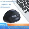 Dual-Mode Wireless Vertical Ergonomic Bluetooth Mouse - Silent Optical for Home & Office