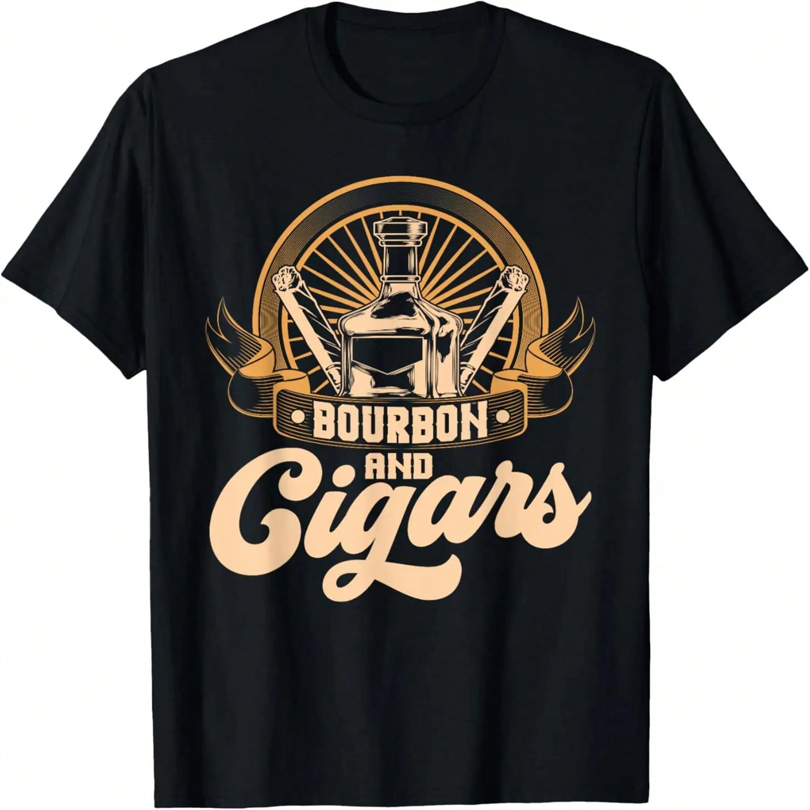 Funny Cigar Bourbon Lover Graphic unisex unisex Cigar Smoker T-Shirt S