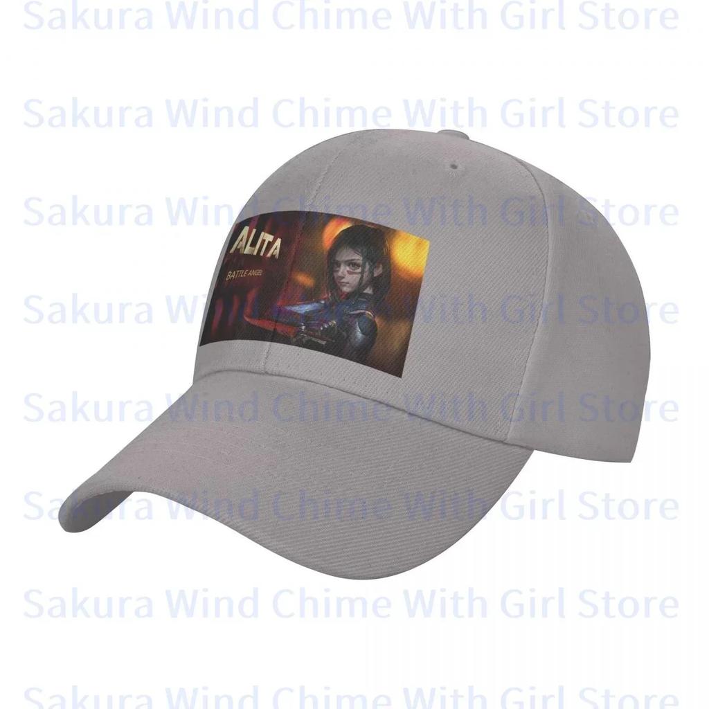 Fashion Alita Battle Angel Baseball Cap for Unisex POLYESTER Hats Adjustable Hat Casual Truck Driver Hat
