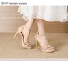 Summer 2024 Women's 11cm Open-Toe Waterproof Stiletto Platform Sandals