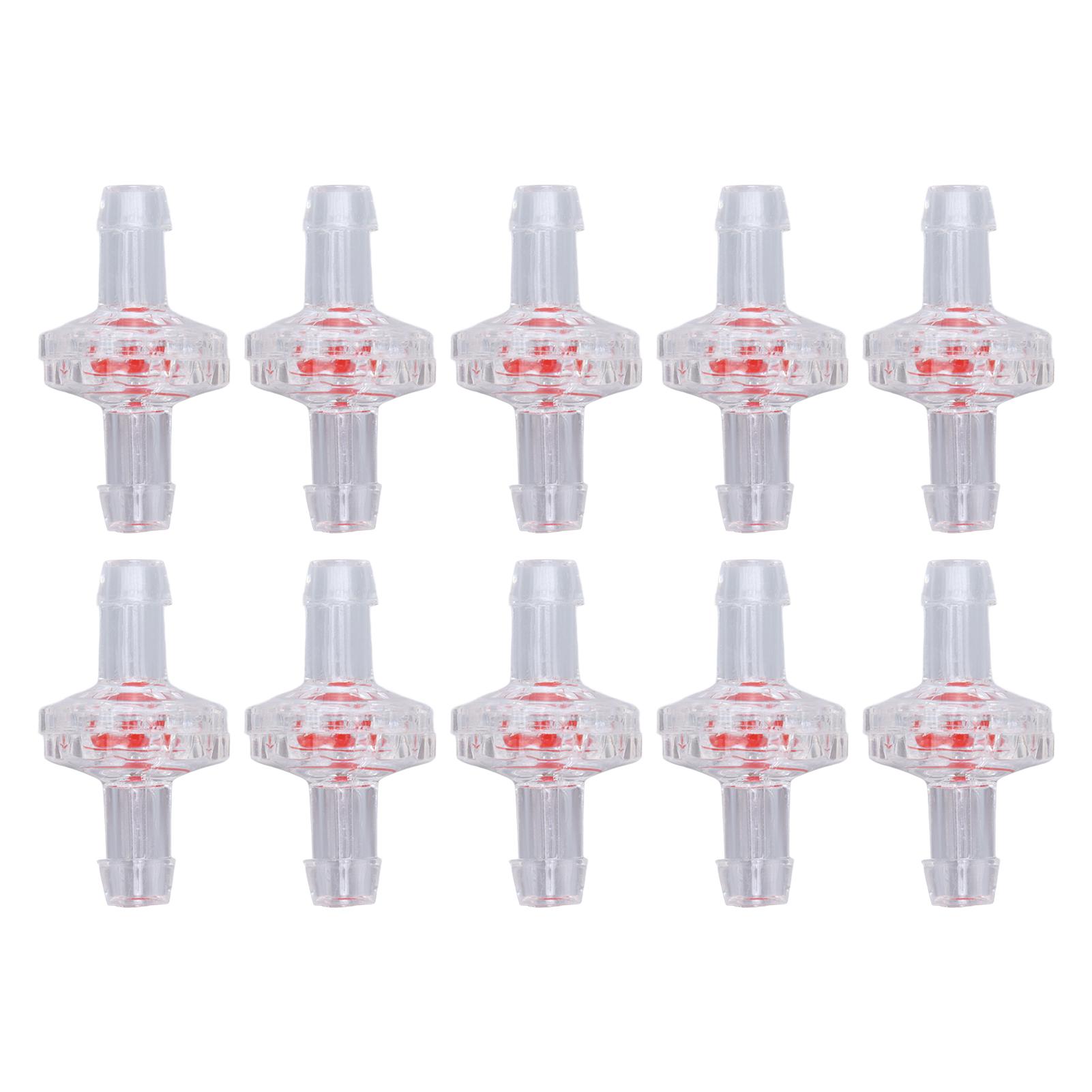 

10Pcs Check Valve 1 Way PP Plastic Hose Water Stop Diaphragm Barb for Air Intake Feed 5mm