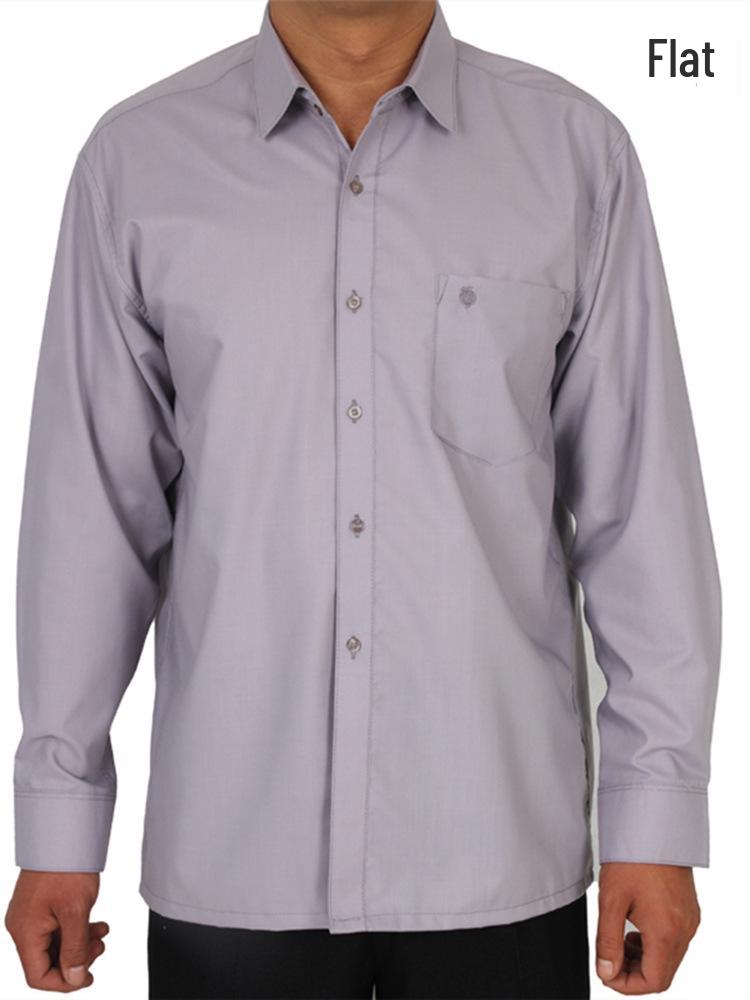 Men's Summer Loose Cotton Shirt for Middle-aged and Elderly
