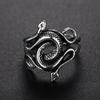 Movie Natural Born Killers Snake Ring for Men Punk Style 925 Sterling Silver Jewelry Party Cosplay Props Birthday Xmas Gifts