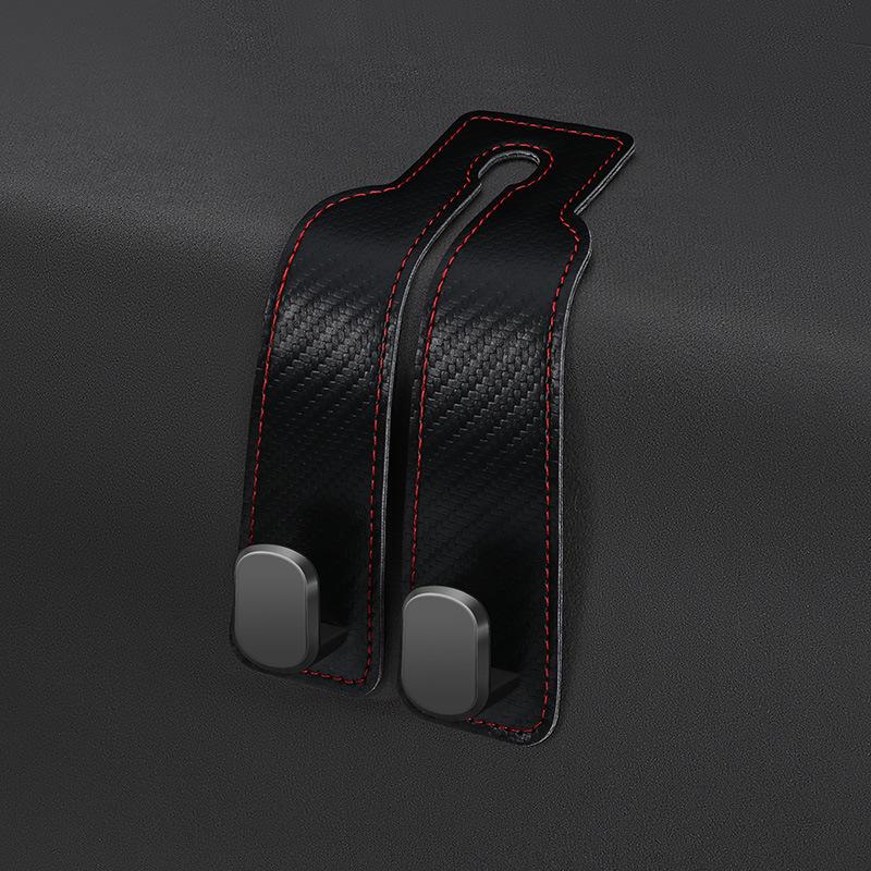 Car Seat Back Hook – Creative Suede-Finish Leather – Rear-Seat Storage & Organizer – Compact Interior Hook