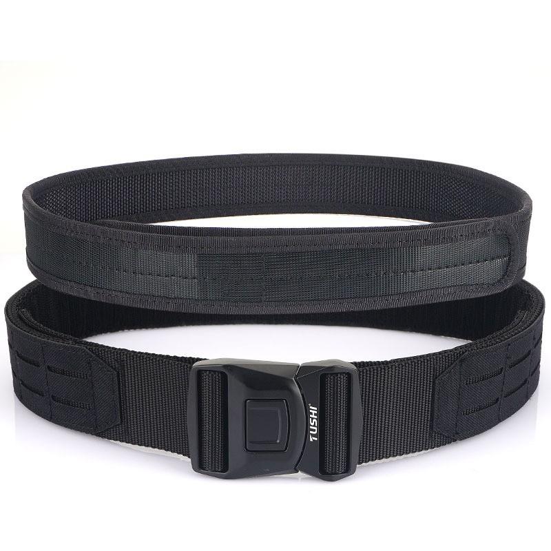 

Tushi Waist Seal 2-inch Quick Release Buckle Ronin Belt Camouflage Metal Outdoor S Inner 105CM Outer 125CM чорний