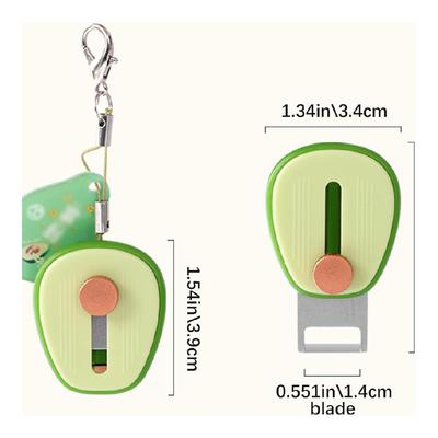 Éplucheur de fruits et légumes en forme d'avocat - lame en acier inoxydable, porte-clés portable, convient pour les pommes, les concombres, les pommes de terre,