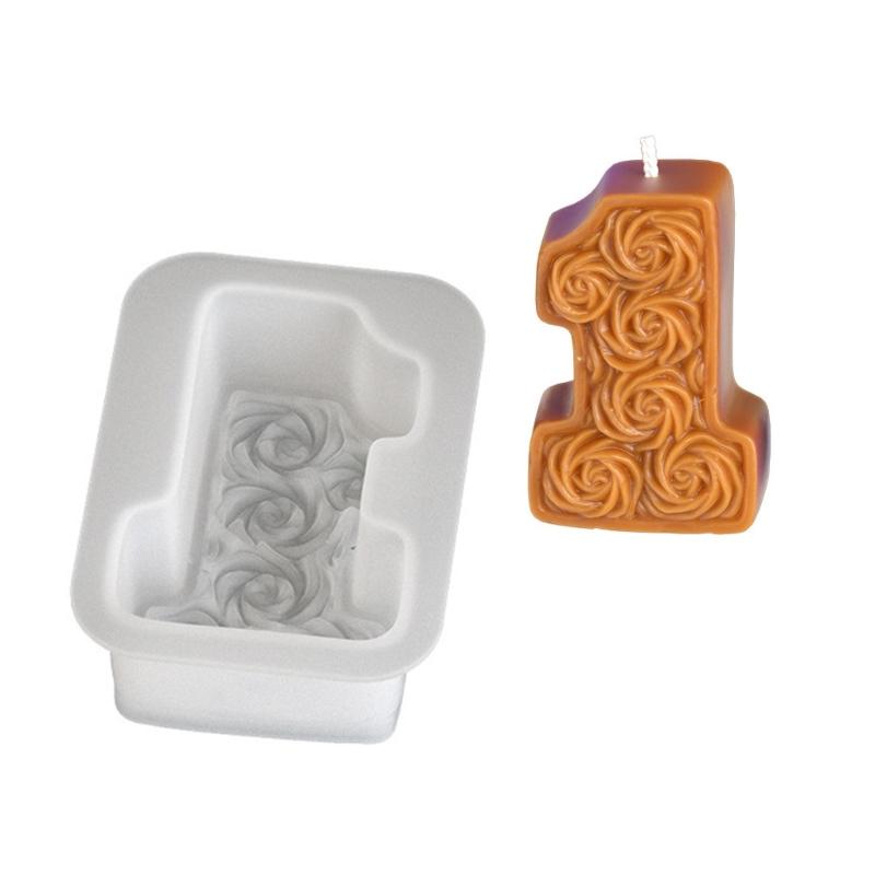

Silicone Molds Rose Number 0-8 Candle Molds Epoxy Resin Molds Handmade Castings Molds Baking Molds for Fondant Cake