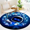 ASTRO BOT Runder Teppich, Teppich für Wohnzimmer Schlafzimmer Sofa Spielzimmer Dekoration, Rutschfeste Bodenmatte