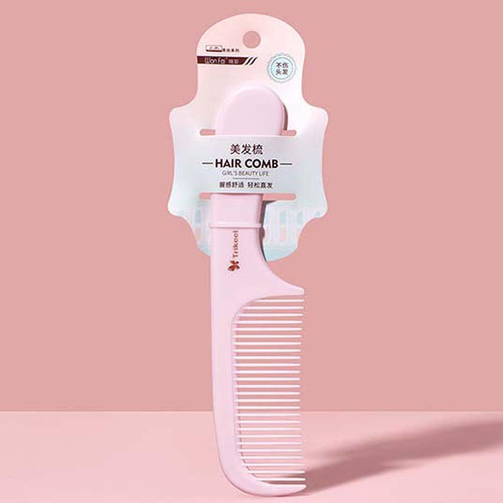 Scalp Massage Pink Hair Brush Anti-static Fine Tooth Hair Combs Portable Wide Tooth Comb  Household