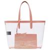 LACOSTE PVC Tote Bag, Shopping Bag Shoulder Bag Large Women's Transparent & Pink NF5326AS-T34