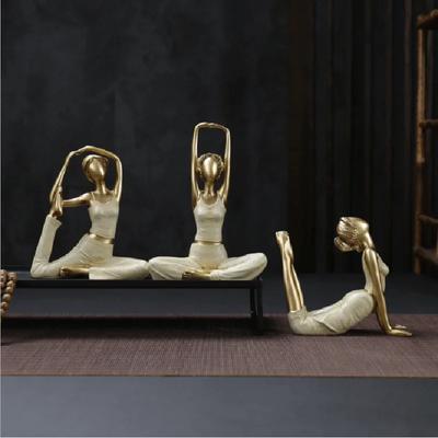 Umění Abstraktní Meditace Jóga Sochařství Jóga Postava Socha Dekorativní Pryskyřice Dívka Domácí Knihovnička Dekor Dárek Domácí dekorace