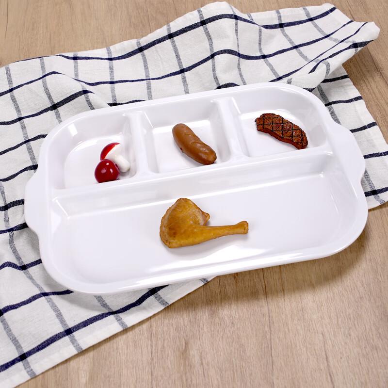 GuRou 12-inch A5 Melamine 4-Compartment Meal Tray