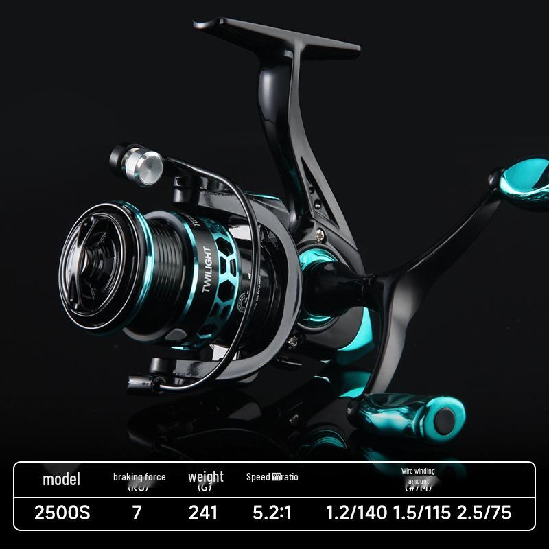 Haotun Zero-Gap Double Handle Spinning Reel: 5.2:1 Long-Cast, Squid & Micro-Object Fishing.