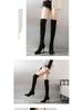 2025 High-Heeled Over-the-Knee Boots: New Slimming Chunky Heel, Elastic Velvet, Pointed Toe