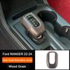 Holzmaserung Innenraum-Überzugsabdeckungen für Ford Ranger Wildtrak T9 2023 2024 Armaturenbrett-Verkleidung Lüftungsdüse Mittelkonsole Schalthebel-Panel-Abdeckung