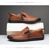 Men's Casual Retro Microfiber Leather Stitching Shoes with Zipper