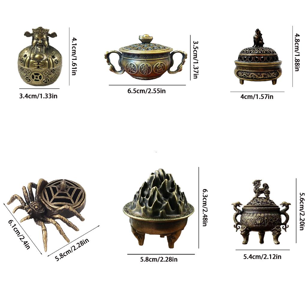 Aromaterapeutická kamna Bůh bohatství Malá kadidelnice, Mísa pokladů, Třínožý Qilin Božské zvíře Kadidelnice