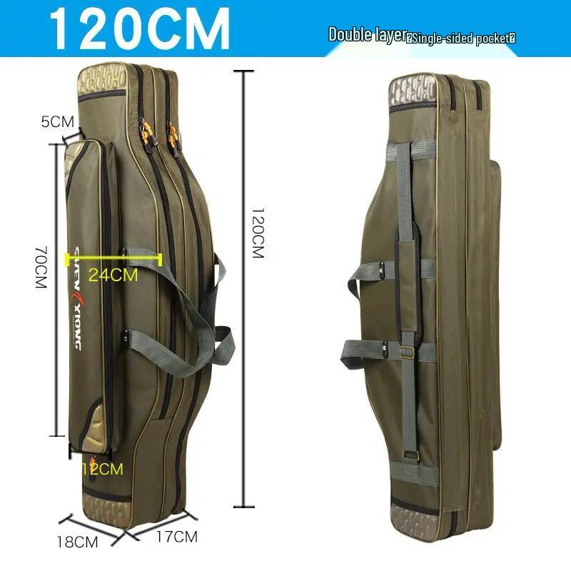 Large Wear-Resistant Fishing Bag, Two or Three Layers, 80-130 cm, Free Shipping