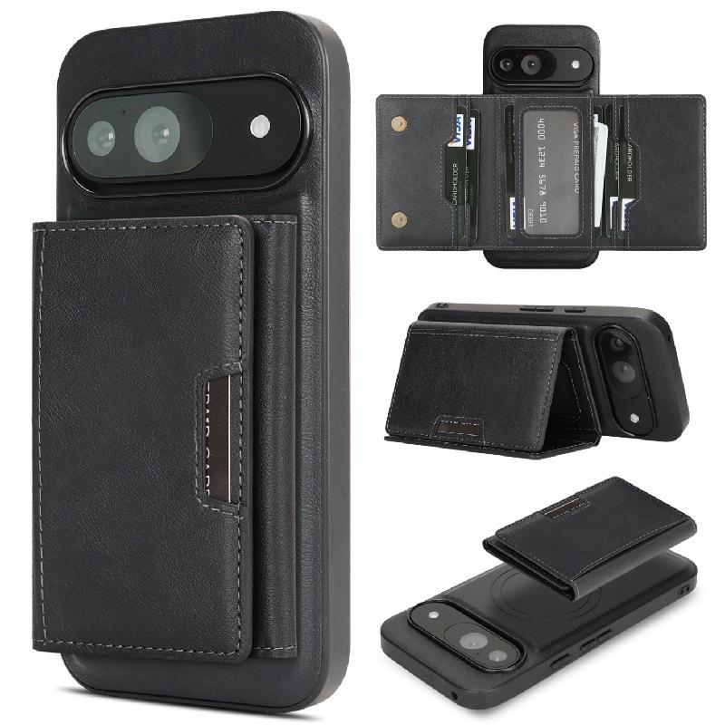 Google Pixel 10 Wireless Charging Case with Magnetic Tri-fold Card Holder and XL Protective Design