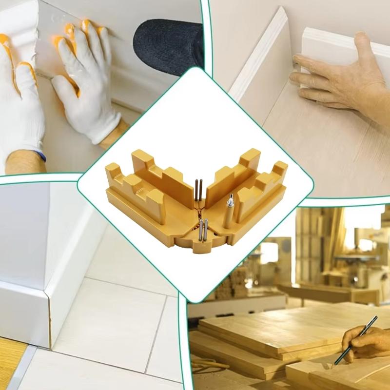 ABS 2 In 1 Miter Measuring And Cutting Tool Miter Sawer Protractor For Easy Handling In Carpentry Tasks