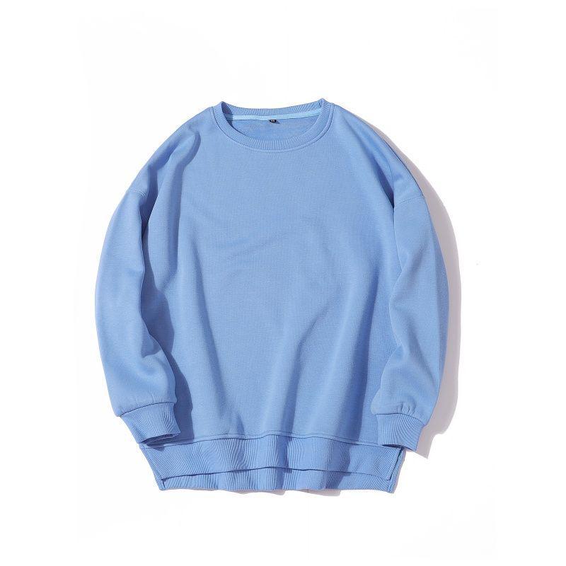 

Clearance Faux Shearling Hooded Sweatshirt, Plus Velvet, High Slit, Round Neck, Casual Sportswear, Solid Color with Logo Print M