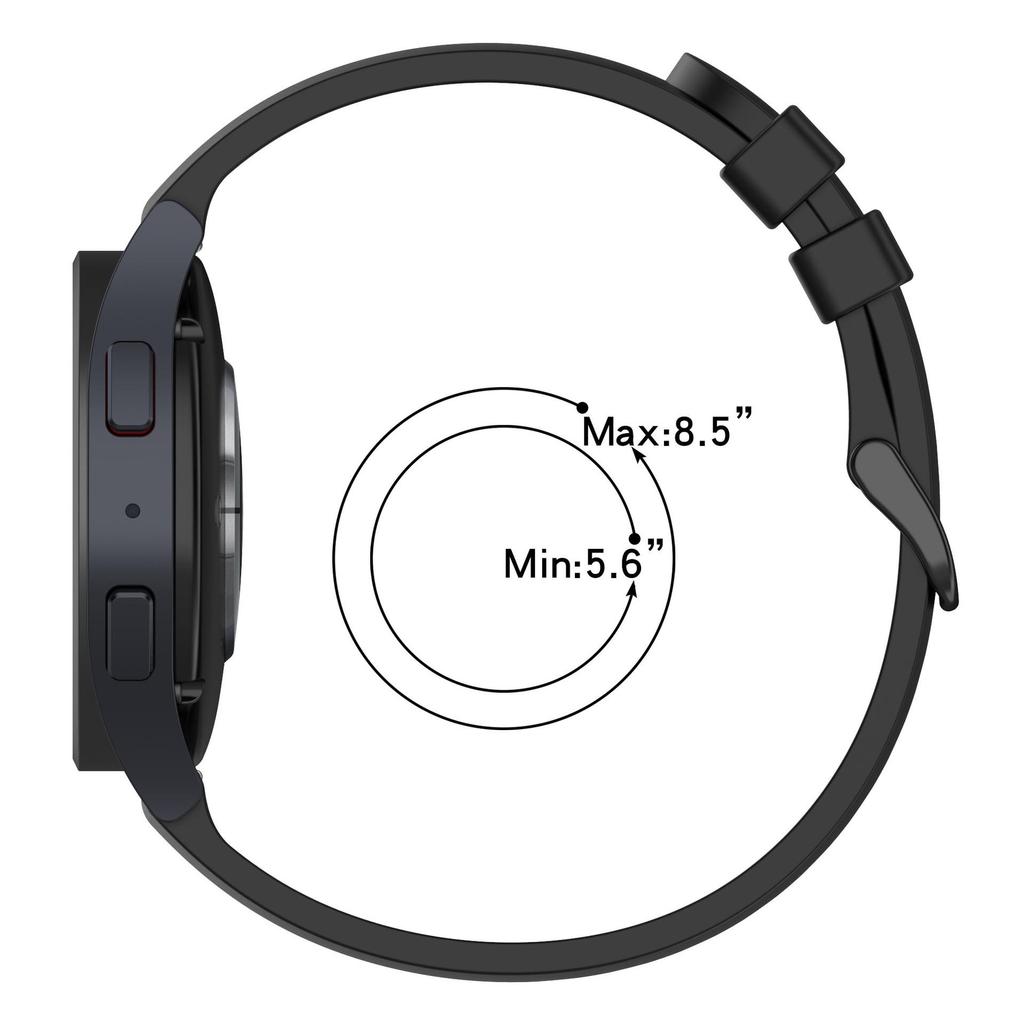 Extra Large Silicone Strap for Samsung Galaxy Watch 6 - 20/22mm Flat Head