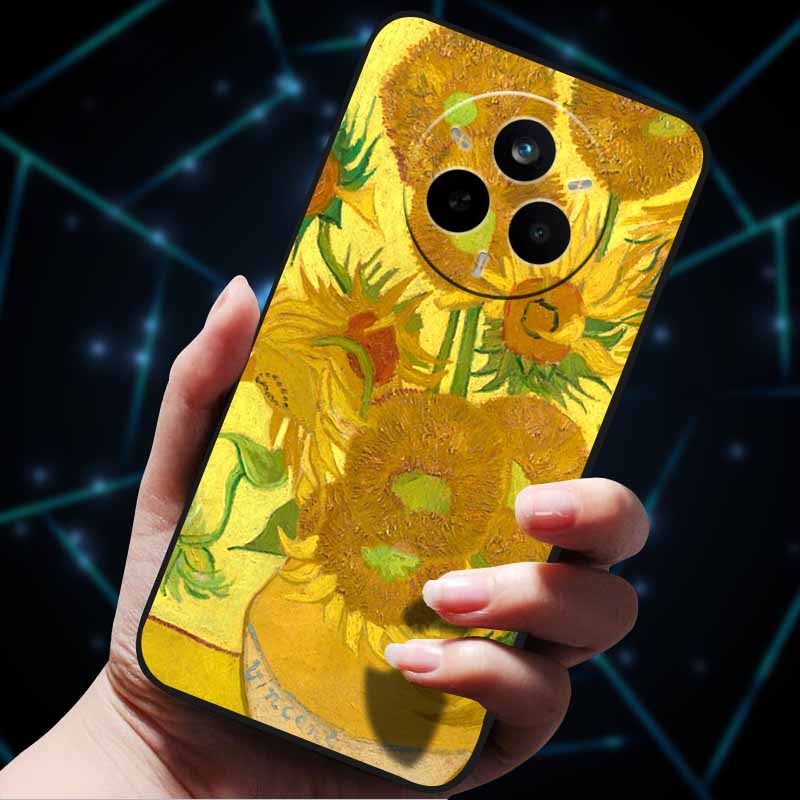 For Realme 14 Pro 5G Case 14Pro+ Soft Silicone Bumper 3D Flowers Emboss Phone Cases for Realme 14 Pro+ Plus Back Covers Shells