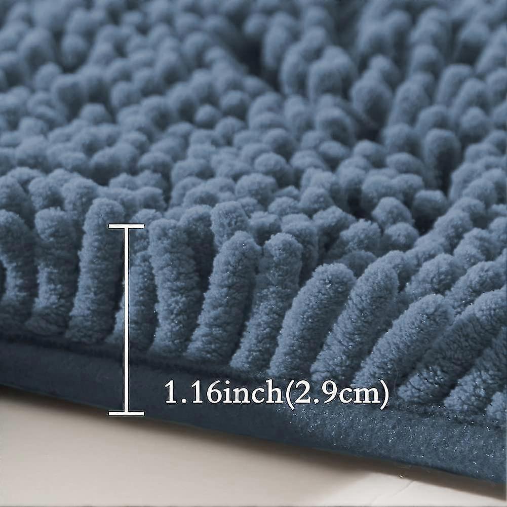 Bath Mat Lake Blue Bathroom Mat, 40cm 60cm, Non-slip Bath Mat, Thick Soft Durable Bath Mat For Bathroom, Easier To Dry, Plush Mat For Bathtub, Rain S