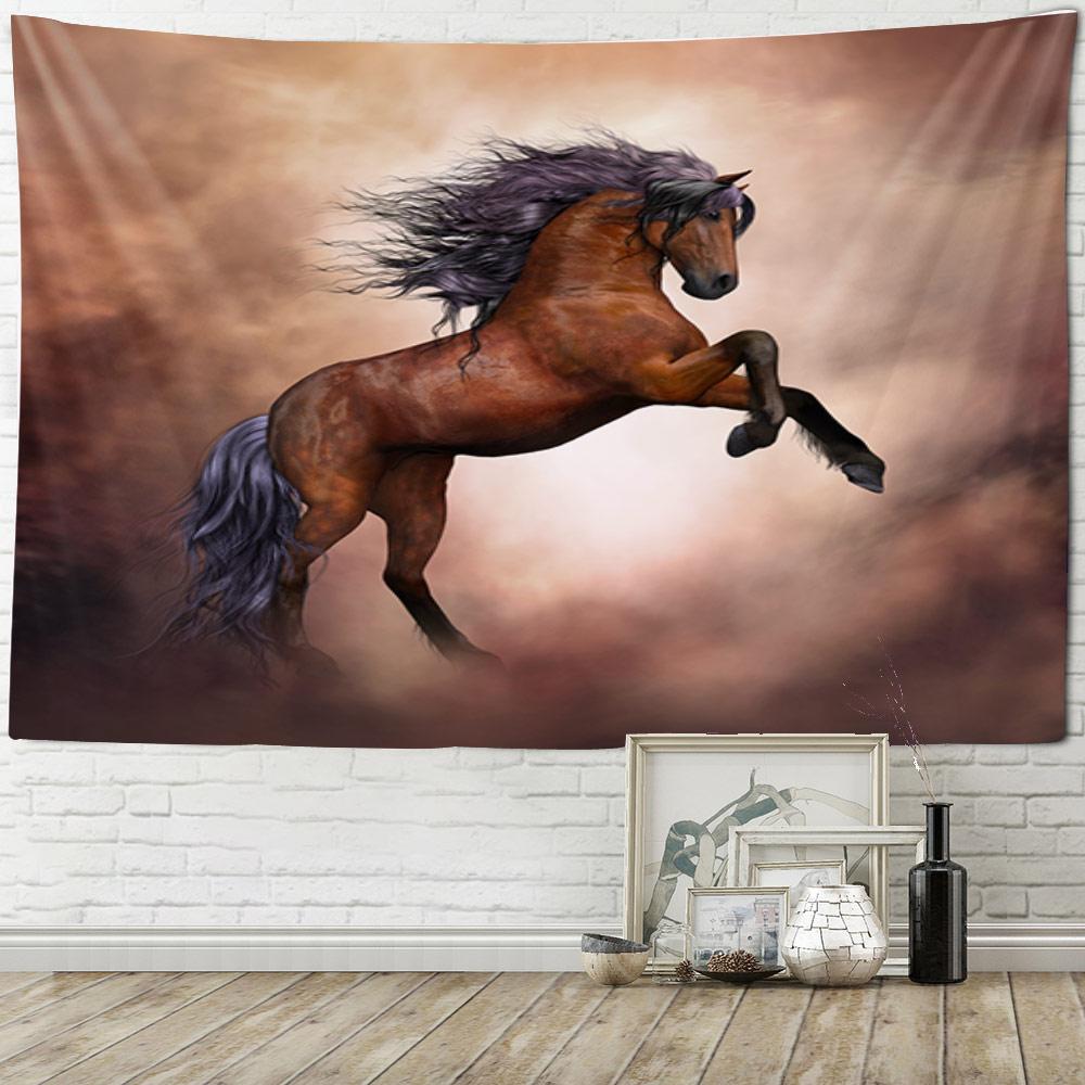 

Животное скачущая лошадь настенный гобелен Art Maxima декоративное одеяло занавеска украшение для комнаты гостиной 100X75CM