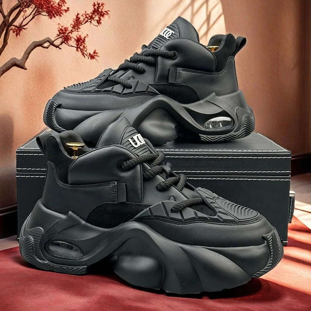 2025 New Classic Men's Sneakers Fashion Versatile Casual Shoes for Youth Outdoor Thick Soled Height Increasing Running Shoes