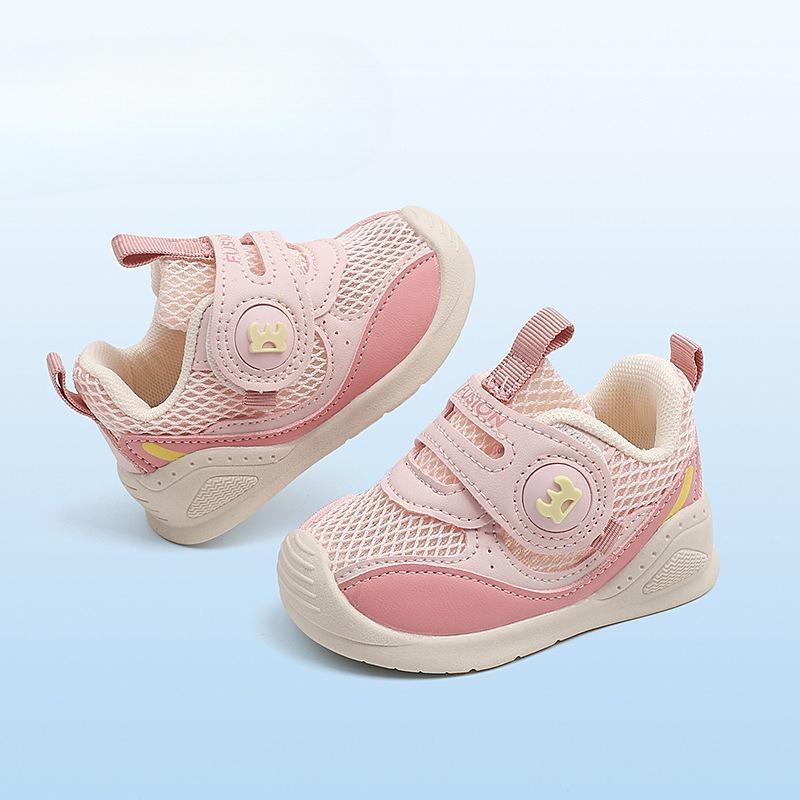 

Breathable Baby Learning Walkers Children s Shoes with Velcro Fasteners and Soft Soles 20 рожевий