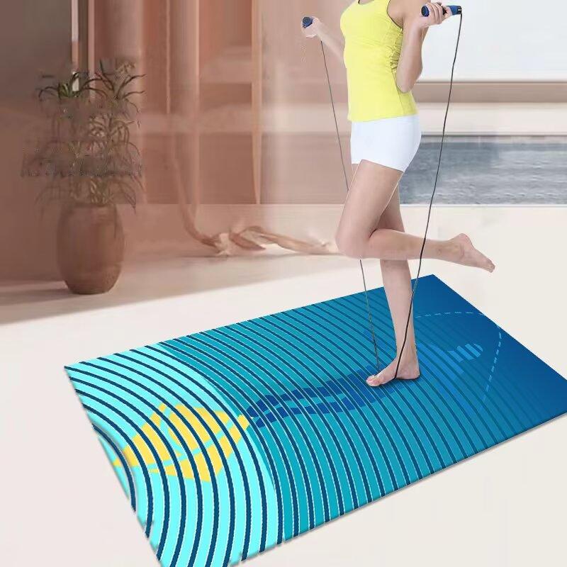 Colorful Soft Skip Rope Mat Large Non-slip Indoor Room Fitness Sports Shock Absorption Skip Rope Mat Yoga Carpet Tatami Area Rug