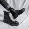 Large Size Martin Boots 45 Season Youth Fashion Boots Hairstylist Men'S Leather Boots D13-R