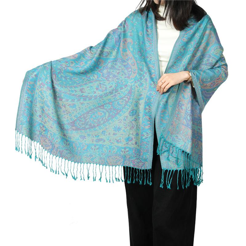 

Шарф Жаккардовый Пейсли Роскошный Женский Шелковистый Пашминовый Шаль Этнический Хлопковый Принт Шарфы Мягкий Длинный С Кисточками Буфанды Накидки