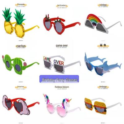 Kreative Geburtstags-Maskenball-Sonnenbrillen für Fotos - Lustige Sandburgen-Partybrillen, Neue Internet-Berühmtheiten Cool Shades