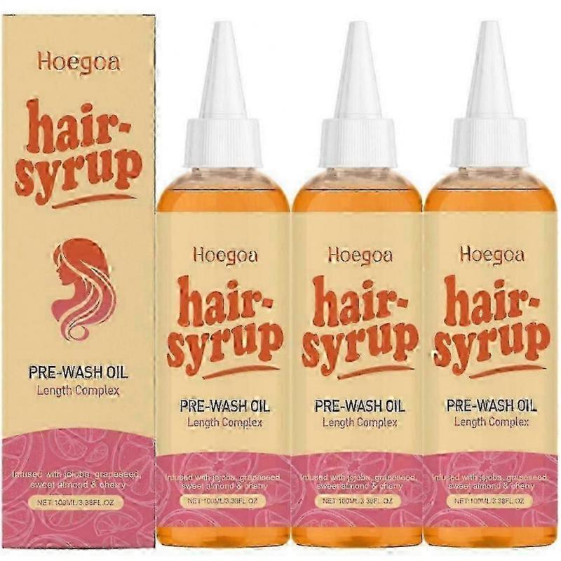3pz Sciroppo per Capelli Rapunzel Olio Pre-Shampoo Trattamento Stimola la Crescita dei Capelli 100ml