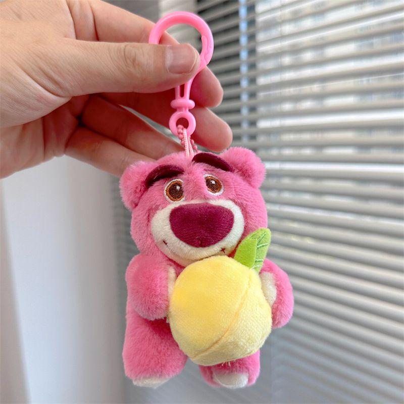Cuddly 10cm Disney Toy Story Lotso Plush Doll Pendant Bear Keychain Kid Gift