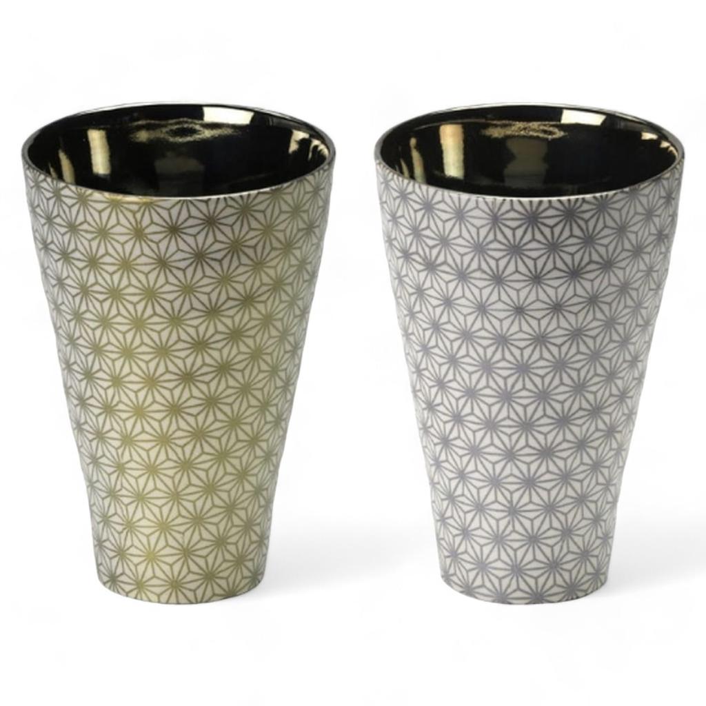 Cups Pair of Tumblers Japanese Style 350ml Microwave Safe Made In Japan J-kitchens (Glasses)