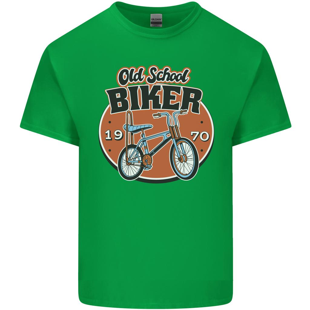 Old School Biker Bicycle Chopper Cycling Unisexs Light Cotton TShirt